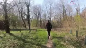 She is running all naked in a public park and get fucked