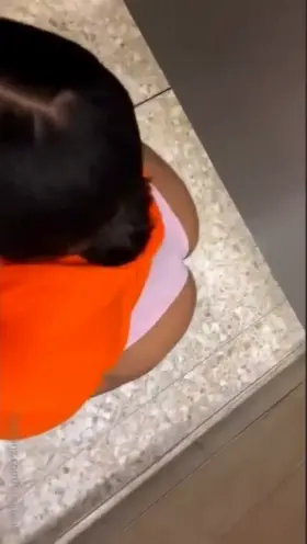Took her and her fat ass to a bathroom stall