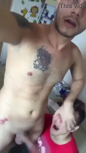 Young guy knows what he's doing