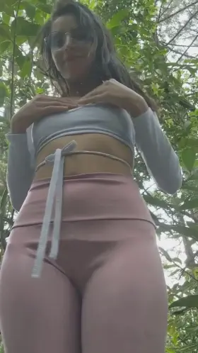 Panty peel in nature XD