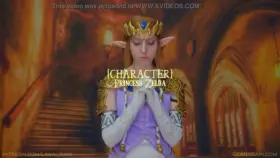 Zelda cosplayer sucks and rides big dildo