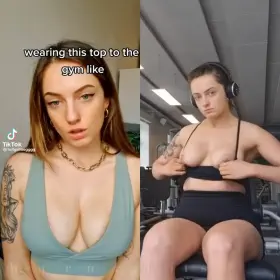 MxTurner1 / HotGirlMeg flashing in the gym 🖤🍒