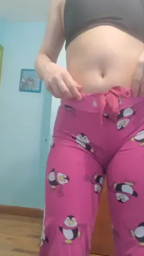 guess whats hiding under my pjs <3