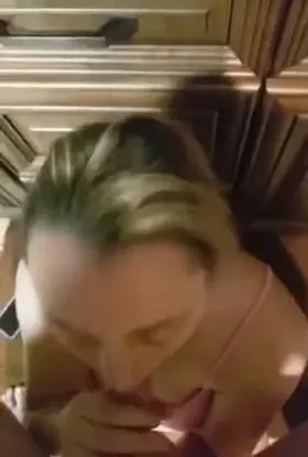 Amateur hot wife swallows strange cum