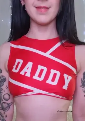 Does Daddy like his cheerleader flashing for him?
