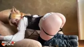 Ahri from League of Legends cosplayer fucked doggystyle