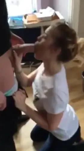 My girlfriend sucking my friends cock