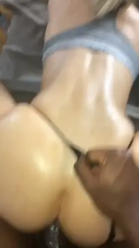 Deep stroking her big ass