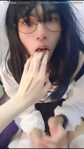 Her face looks like a crying girl, but her dick is hard 😉