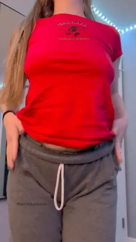 My preferred way to wear sweats- nothing underneath!