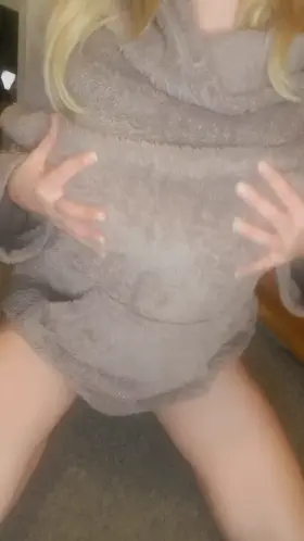 Keeping them warm in my bear jumper