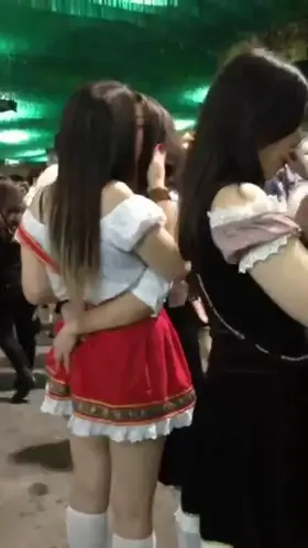 They can't take their hands off each other