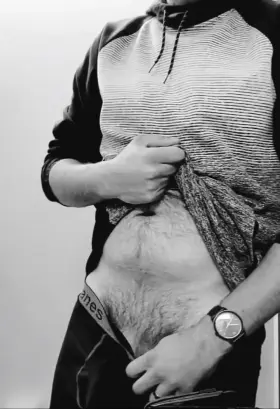 My cock is so hard, you can hear it popping out.