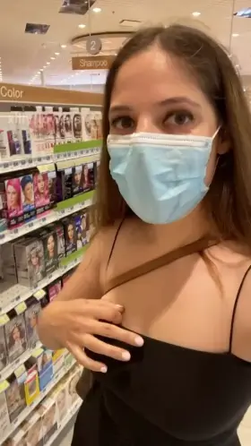 Got caught flashing by the shopper behind me