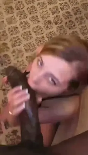 Worshipping a huge black cock