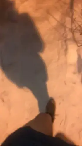 Just making some puddles outside on some snow, was alittle chilly out, can you tell? [f]