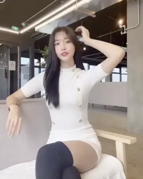 Tight dress and thigh highs