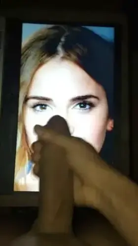 Covered Emma Watson’s beautiful face with cum