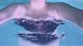 Having some fun at the hotel pool