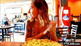 Boobs And Pizza Are A Great Combo!