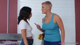 Mom And Young Girl Strap And Licks