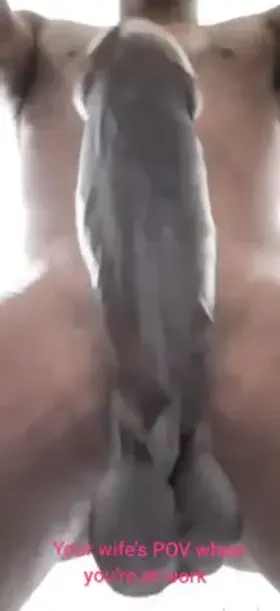 He's going to drain those big black balls into your wife's pussy 🍆💦