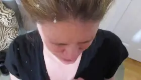 Looks like it's quite a bit of a struggle for a clothed lady