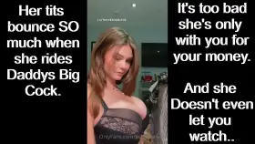 Her tits bounce SO much when she rides Daddys HUGE cock!