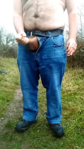Got horny whilst walking through the woods
