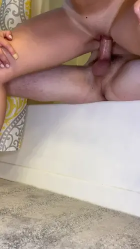 Barely made it out the shower before I hopped on his dick