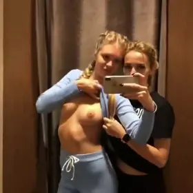 What women really do when they go to the changing room together while shopping