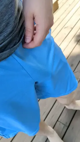 You can tell I've got a cut cock thru my shorts when I don't wear underwear lol