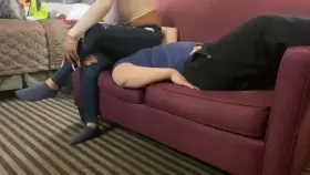 SMOTHERING my Human Couch while I smoke ;)