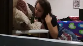 Sister teasing how she would suck cocks