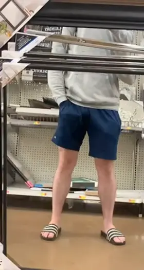 Right in the middle of the aisle at Walmart. Load was bigger than I thought. The rest shot through the pocket to cover my hand.