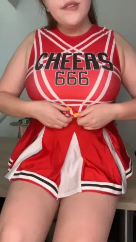 in case you wanted to see what a thick cheerleader is wearing underneath her uniform... there you go