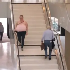 Showing off her hangers