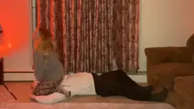 SMOTHERING my slave in fishnets ;)