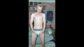 Trying on my first jockstrap. (Please ignore Sartre) [23]