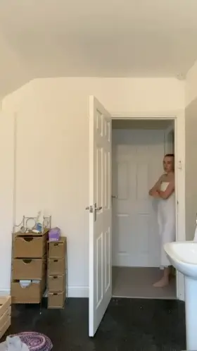 Oops! I dropped my towel. I hope you don’t mind…