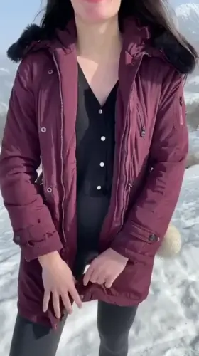 That’s how it looks getting caught flashing outside lol. Couldn’t even get my tits in fast enough [GIF]