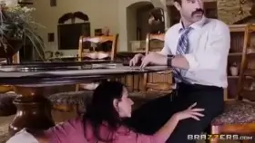 Ariella Ferrera Gives Son`s Teacher A Sneaky Blowjob