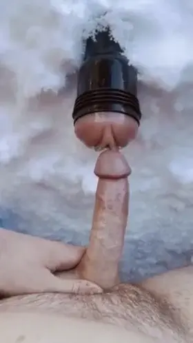 Cumshot all over my unused fleshlight