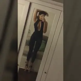 when she turns to the side