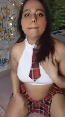 Your everyday housewife but this time in school girl cosplay ;)