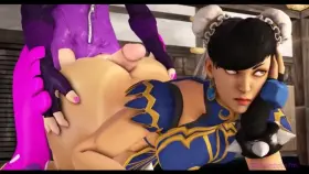 Chun-li being used by futa Juri