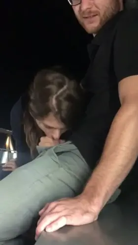 Eating cum on a bridge!