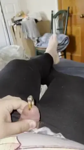 The ring is almost bigger than my little girldick! 😊