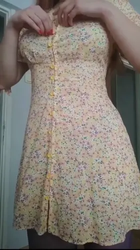 Look at the horny woman in this cute dress