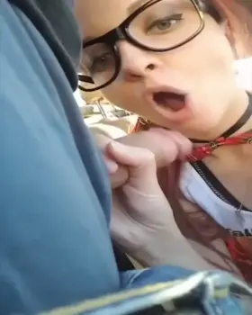 [/r/NSFW_GIF] nerdy redhead has fun